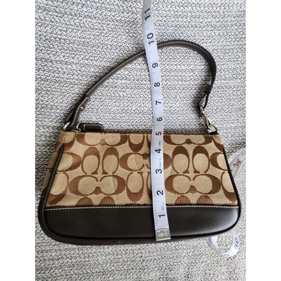 Coach Vintage Y2K Brown Demi Monogram Bag / Baguette 6094 Euc - Picture 9 of 13